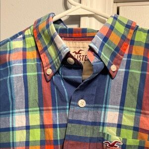 Hollister Men's Multicolor Plaid Button-Down Shirt